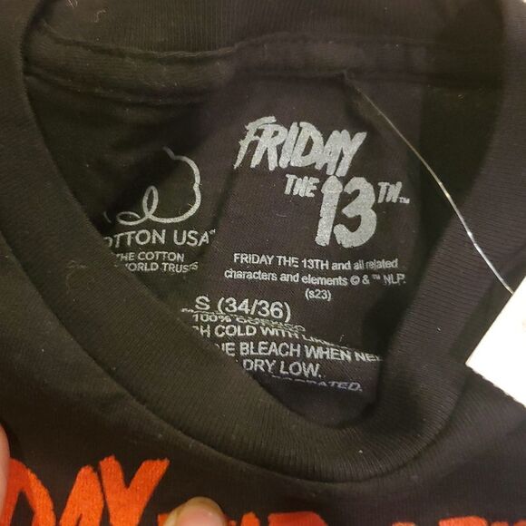 Friday the 13th, Jason Voorhees Hockey Masks Tee, with mask men’s Sz S - Picture 4 of 6